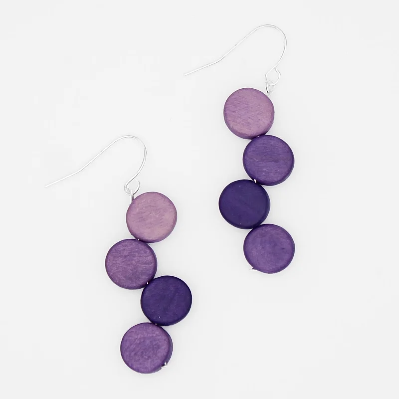 Best hoop earrings with gold-plated finishes for an affordable luxury vibe-Purple Eva Dangle Earrings