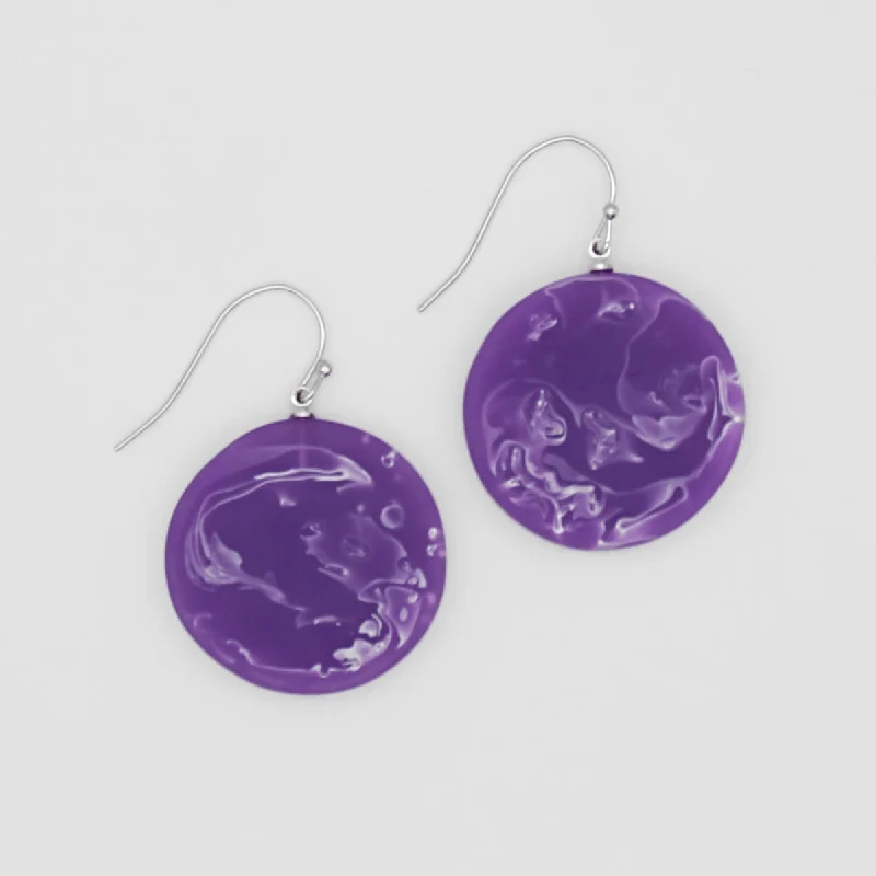 Best hoop earrings with delicate chain details for a trendy and stylish design-Purple Raven Earrings