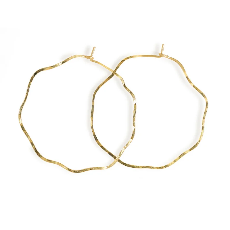 Hoop earrings with twisted leather for a chic and modern boho look-Coastal Route Hoop Earrings