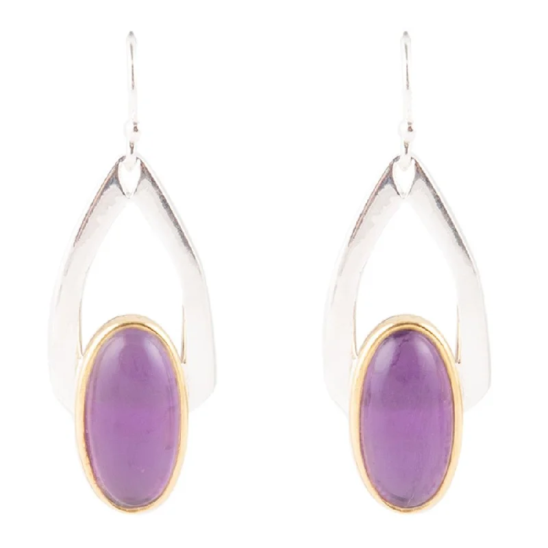 Best hoop earrings with enamel details for a colorful and modern look-Shine Bright Amethyst Earrings