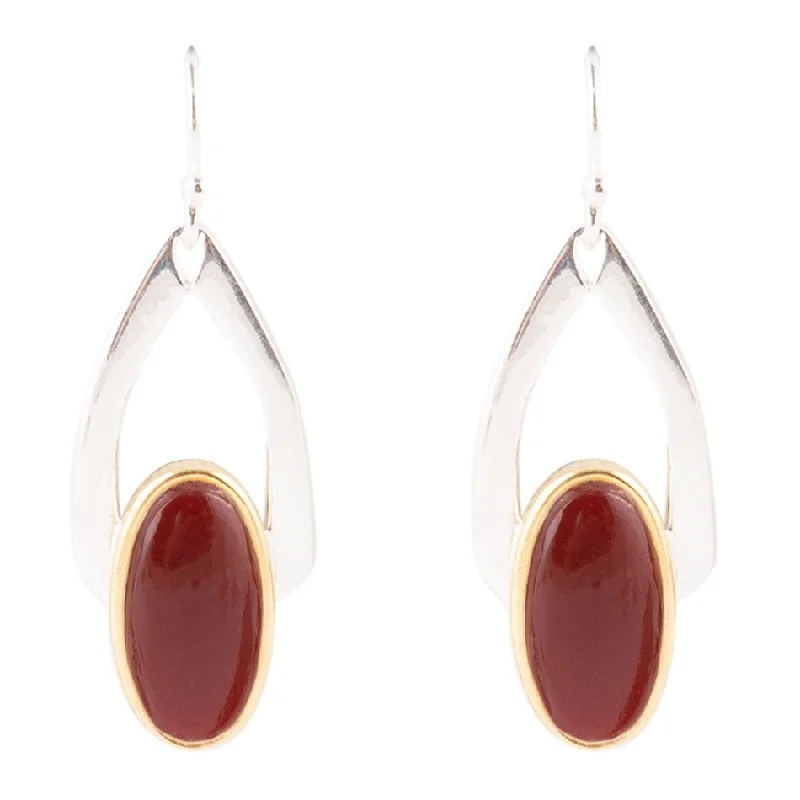 Best hoop earrings with gemstone accents for a colorful and elegant appearance-Shine Bright Carnelian Earrings