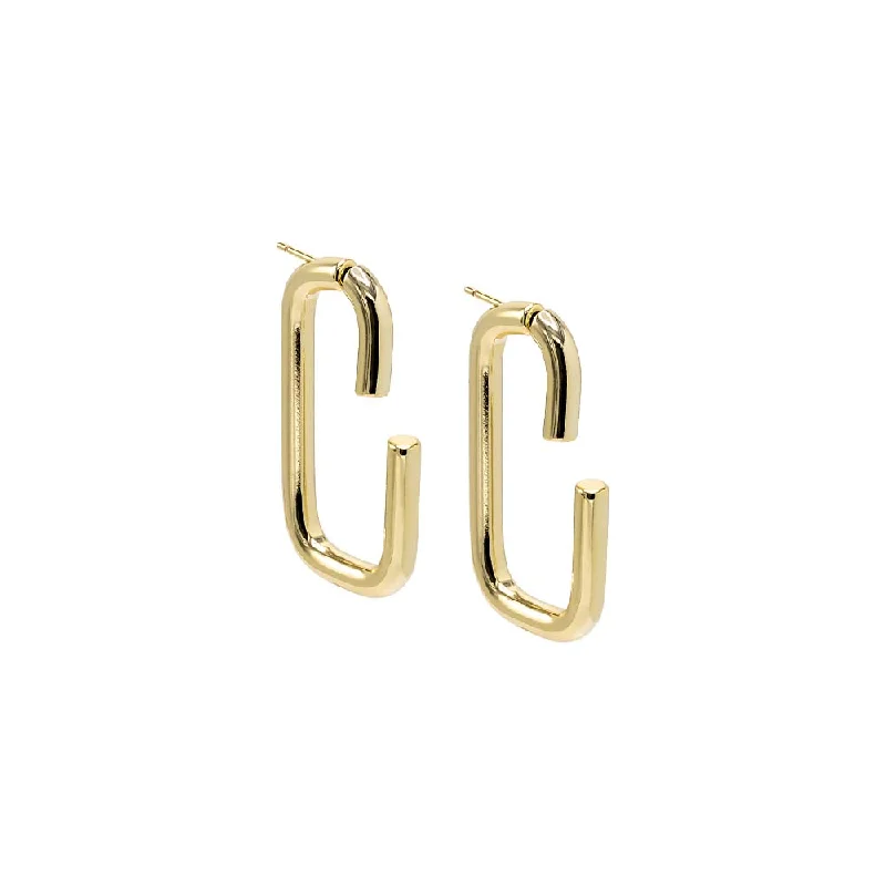 Best hoop earrings with enamel details for a colorful and modern look-Solid Open Claw Front Back Stud Earring