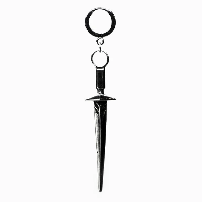 Best hoop earrings with blackened metal for an edgy and bold appearance-Sword earring - final sale