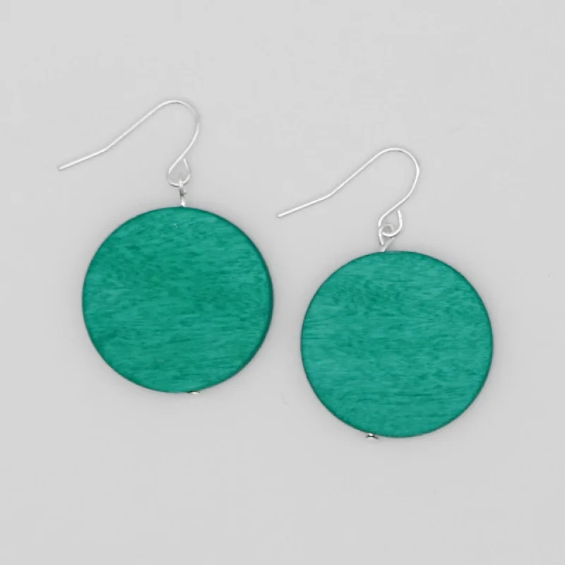 Hoop earrings with removable pendants for a versatile and customizable accessory-Teal Dot Rosie Earrings