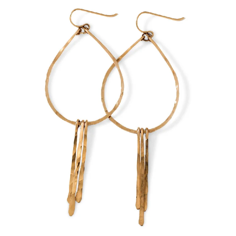 Stylish hoop earrings with diamond accents for an elegant and sparkling effect-Teardrop Fringe Earrings