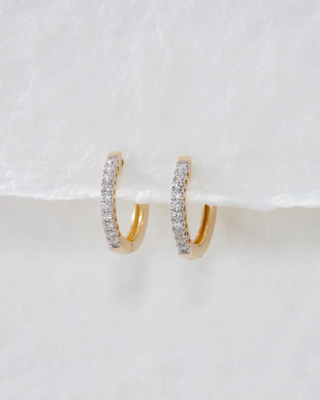 Best hoop earrings with gold for a luxurious and timeless look-The Dreamy Diamond Hoops (11mm)