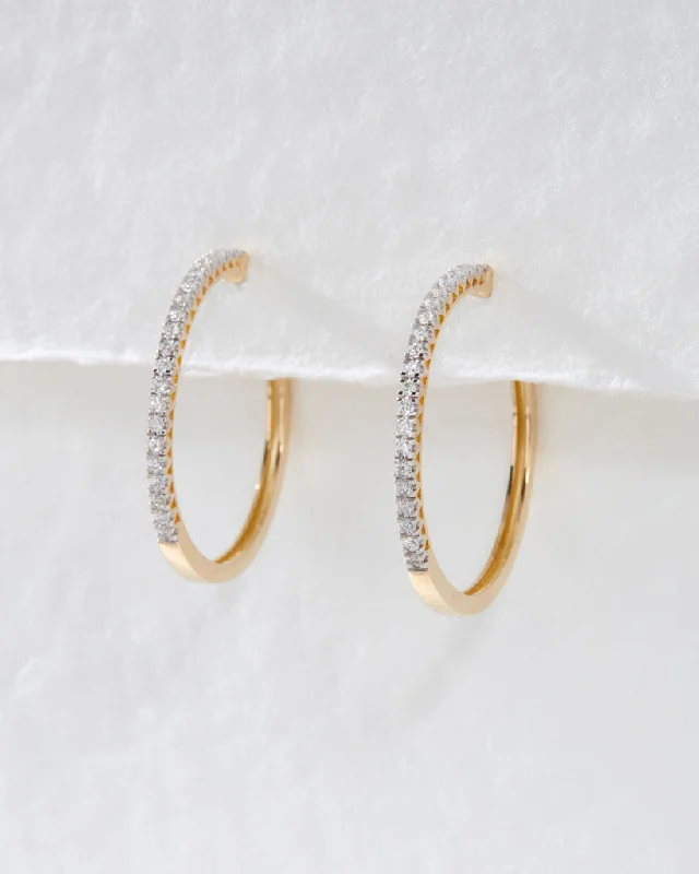 Best hoop earrings with custom engravings for a personalized and meaningful gift-The Dreamy Diamond Hoops (25mm)