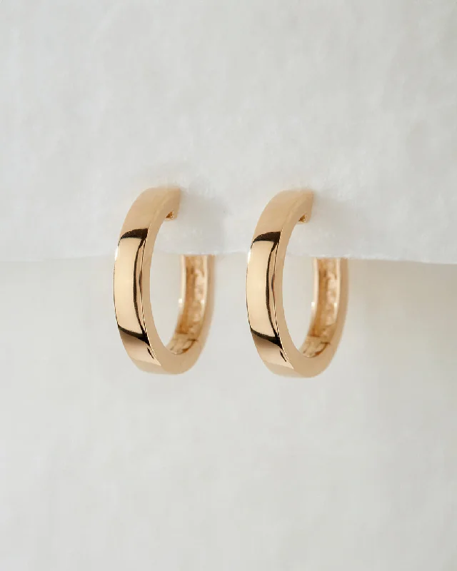 Hoop earrings with diamond-cut surfaces for added sparkle and shine-The Mini Coco Huggies