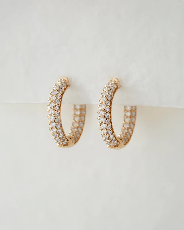 Hoop earrings with hearts for a sweet and romantic gesture-The Real Diamond Amalfi Huggies