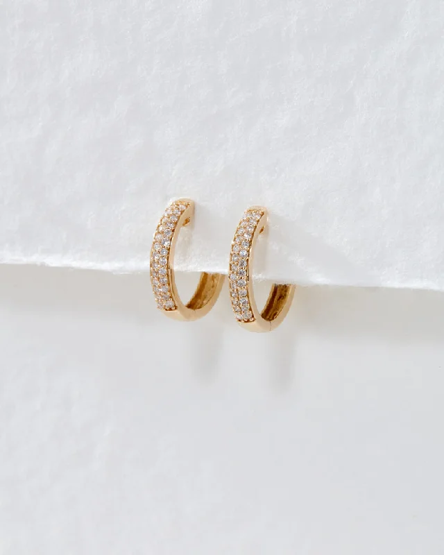 Hoop earrings with hearts for a sweet and romantic gesture-The Super Shimmer Diamond Hoops (16.5mm)