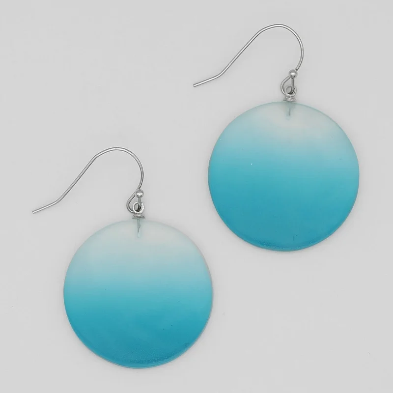 Best hoop earrings with angel wing accents for a spiritual and meaningful design-Turquoise Fantasy Ombre Earrings