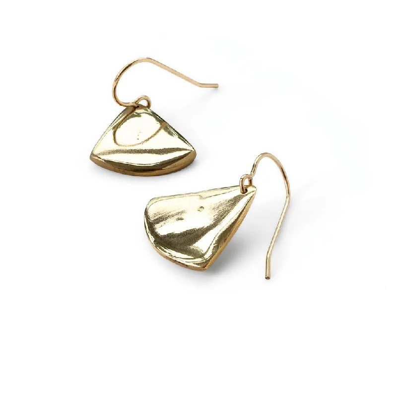 Best hoop earrings with textured silver for a rustic and organic finish-Wedge Earrings