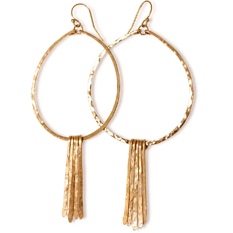 Best hoop earrings with blackened metal for an edgy and bold appearance-XL Round Fringe Hoops