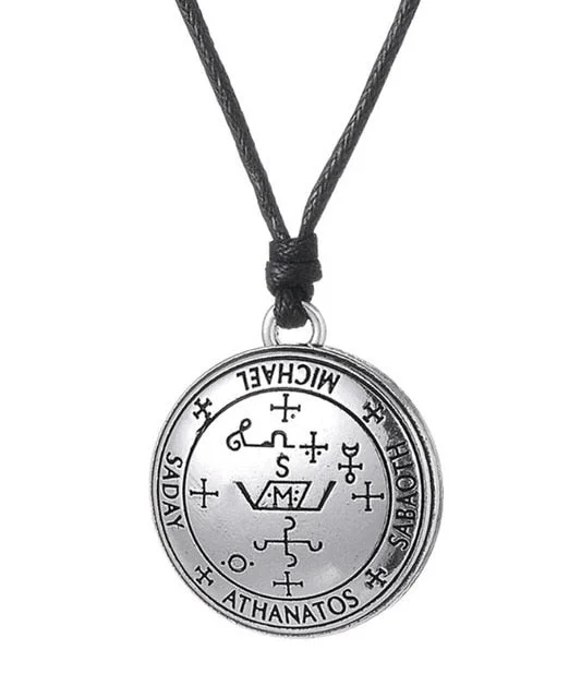 Simple necklaces and pendants with bar pendants for a sleek modern design-Archangel Michael Enochian Sigil Pendant