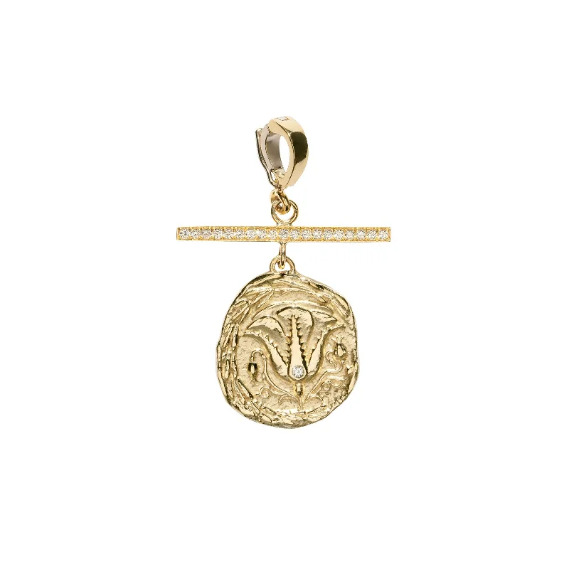 Best necklaces and pendants with layered designs for a chic, stacked look-Small Of The Earth Coin Charm