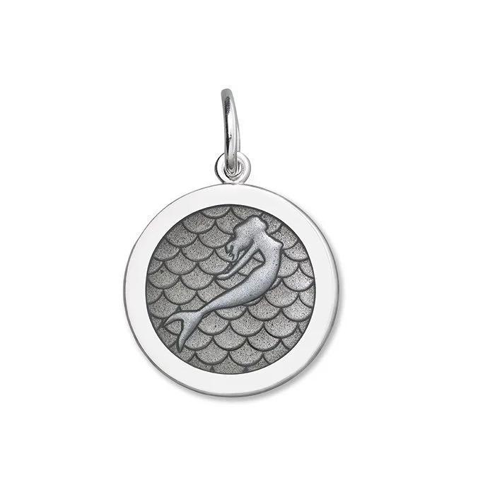 Necklaces and pendants with custom engravings for a personal, meaningful gift-Mermaid Pewter