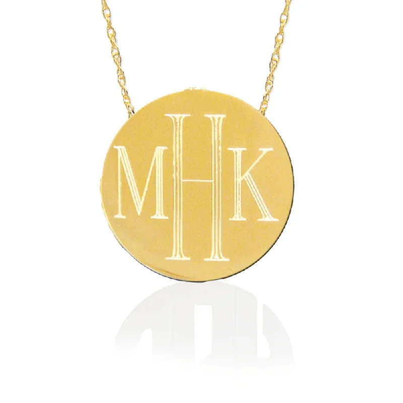 Best necklaces and pendants for everyday wear with minimalist designs-Dual Engraved Disc Custom Made to Order