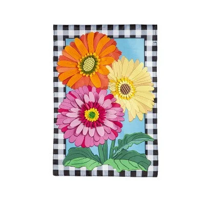 Best necklaces and pendants with adjustable chains for a customizable fit-Evergreen- Gerbera Daisy trio garden flag