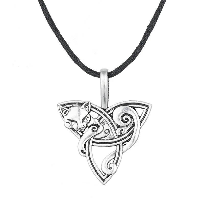 Personalized necklaces and pendants with initials for a customized and meaningful gift-Fenrir Triquetra Necklace