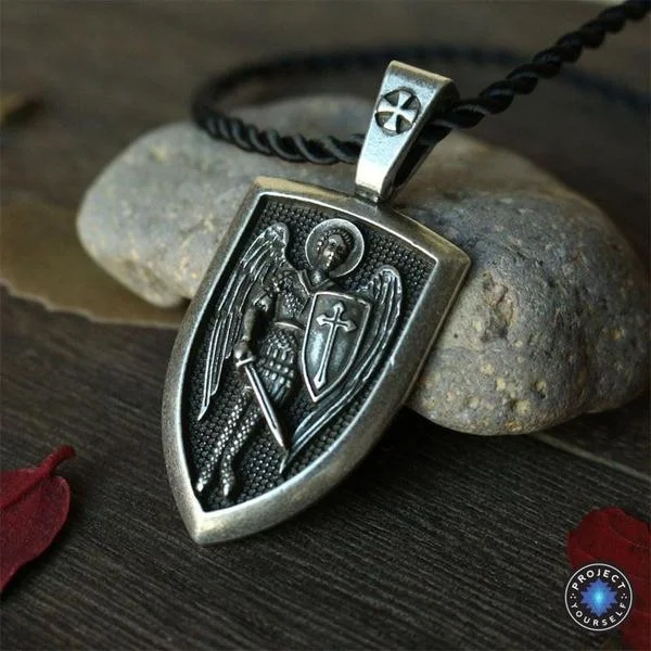 Best necklaces and pendants with art deco elements for a vintage, glamorous design-Saint Michael Archangel Pendant Necklace