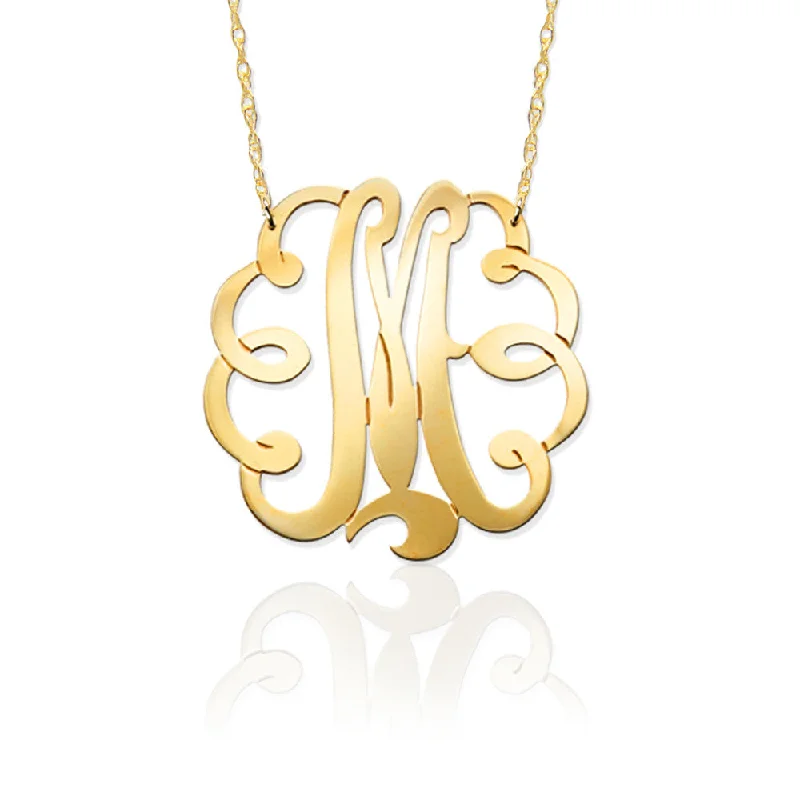 Best necklaces and pendants with heart-shaped lockets for a sentimental keepsake-Lace Monogram Pendant