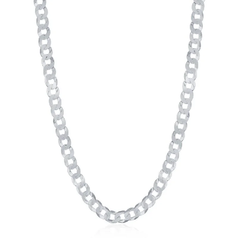 Stylish necklaces and pendants with diamonds for a glamorous and elegant look-Sterling Silver Rhodium Plated 3.45mm Cuban Chain, 24"