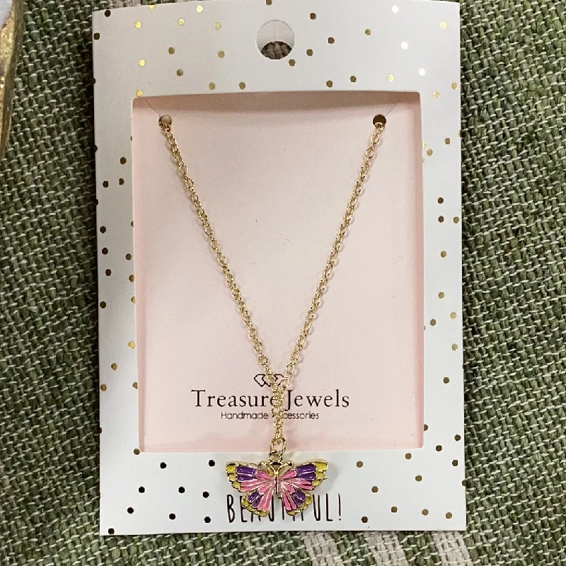 Best necklaces and pendants with vintage coin pendants for a unique accessory-Treasure Jewels - colorful Butterfly